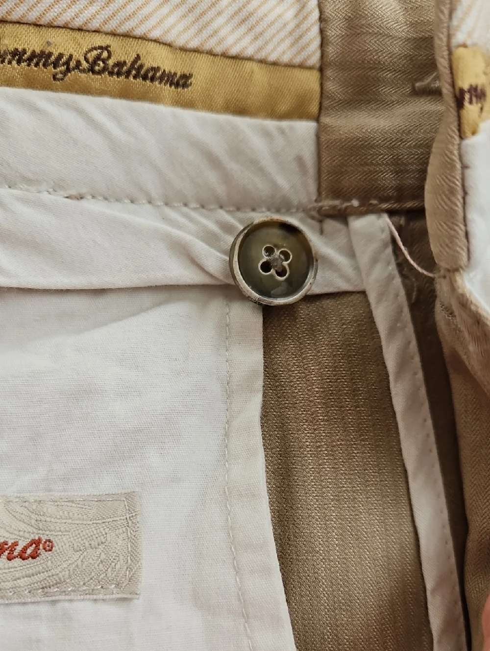Tommy Bahama Men’s Silk & Bamboo Pleated Trousers 34x30 Tan Khaki